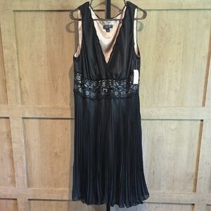 (J41) Dressbarn Sz 14w Elegant Black Lace Dress